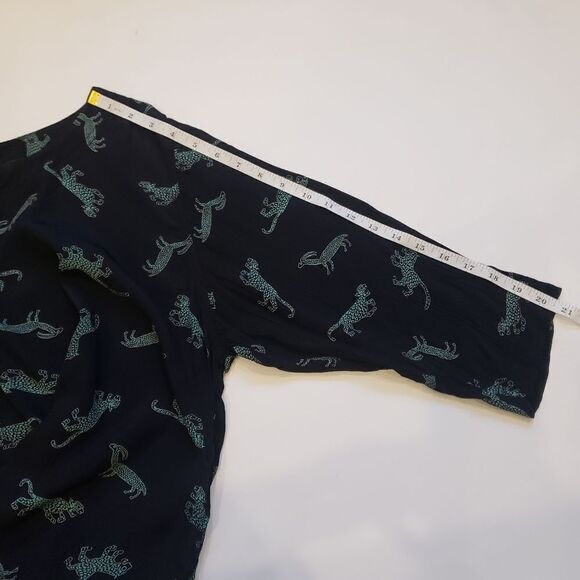 Reformation Cheetah and Antelope Folk Art Print Top - Picture 12 of 15